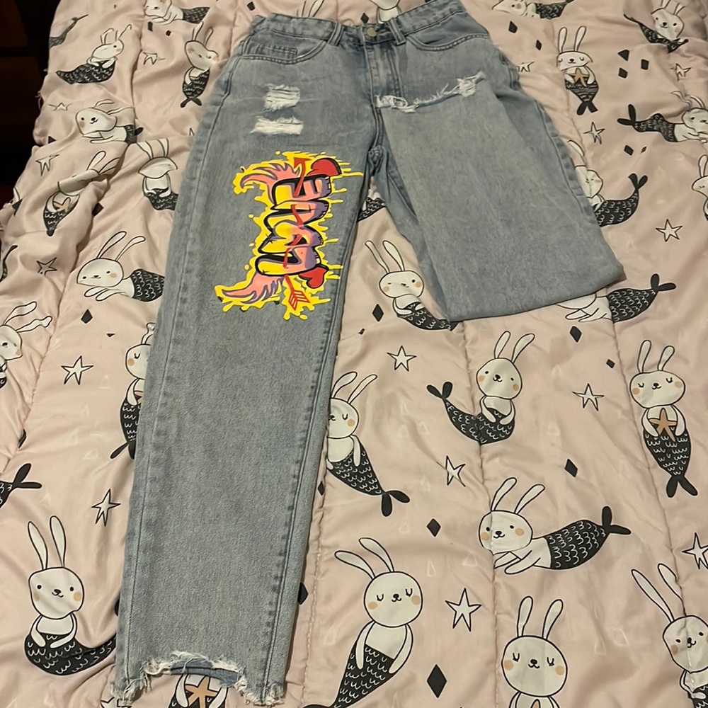 Blue Baggy Jeans